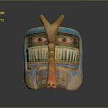 Traditional Handcrafted Ethnic Mask With Cultural Design As Clothing Decoration Accessory