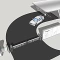 Modern Gate Entry Gate 3d model