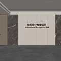 Modern Front Desk Background Wall Simple Background Wall Front Desk Reception Area Background Wall Company Front Desk Background Wall 3d model