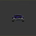 Purple Vintage Muscle Car With Sleek Body Design Bronze Wheels And Black Roof