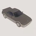 Black Classic Two Door Sports Coupe Car With Sleek Body And Alloy Wheels