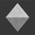 Elegant Marble Decorative Furniture Piece With Rhombus Shape Cracked Texture And Green Lines