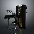 Fitness Strength Training Machine With Black Yellow Design Ergonomic Seat Control Panel And Padded Handles
