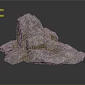 Natural Stacked Stone Rock Formation With Rough Surface And Gray Texture