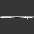 Long Bridge 3D Model Design With Railings And Structural Details