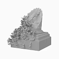 European Roman column plaster column modeling plant 3d model