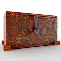 Wooden Box Storage Box Square Box Vintage Box 3d model