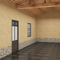 Traditional Garden Landscape with Courtyard Stone Pathway Plants and Stone Lanterns