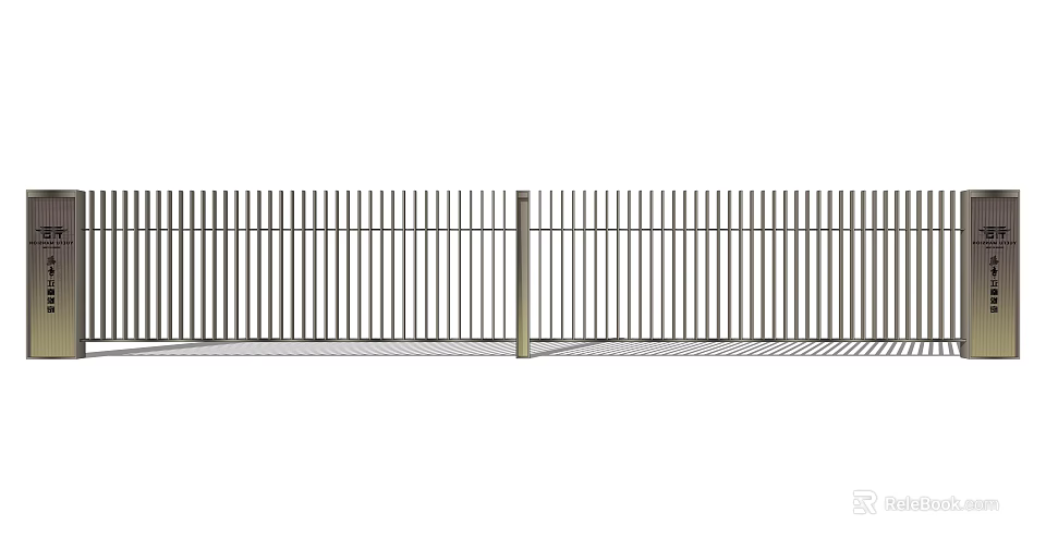 Modern Sleek Building Facade With Vertical Metal Panels And Architectural Lines 3d model 
