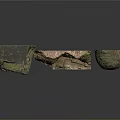 Natural Moss Covered Decorative Stones With Irregular Shape And Textured Surface