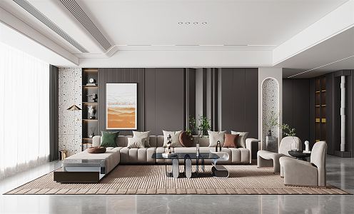 modern living room 3d model