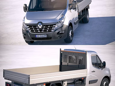 Renault Pickup Truck With Open Flatbed Cargo Area And Modern Utility Design 3d model