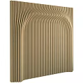 Wooden Wall Paneling with Curved Wavy Lines Modern Decorative Texture for Interior Home Design