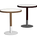 Modern Round Side Table With Glass Top And Mixed Material Legs In Two Colors