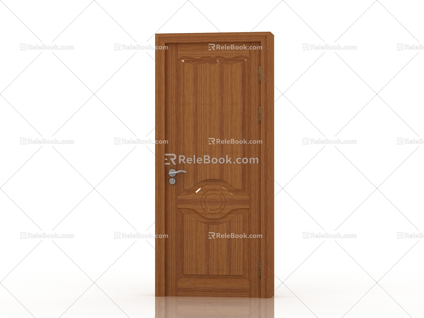 Jianou solid wood door interior door door 3d model