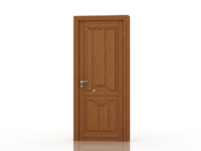 Jianou solid wood door interior door 3d model