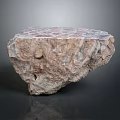 Natural Wood Stone Artistic Decor Piece With Unique Textured Surface And Rustic Design 3d model
