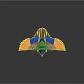 Modern Peacock Green Peacock Open Screen 3d model