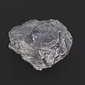 Natural Gray Rock With Rough Surface Texture In Outdoor Natural Setting 3d model