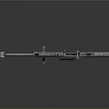Modern Sniper Rifles With Scope Bipod And Reflective Metal Design