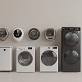 Stylish Modern Washing Machines With Different Models And White Black Colors