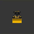 bulldozer low mode bulldozer pixel bulldozer voxel bulldozer crawler bulldozer hydraulic crawler bulldozer 3d model