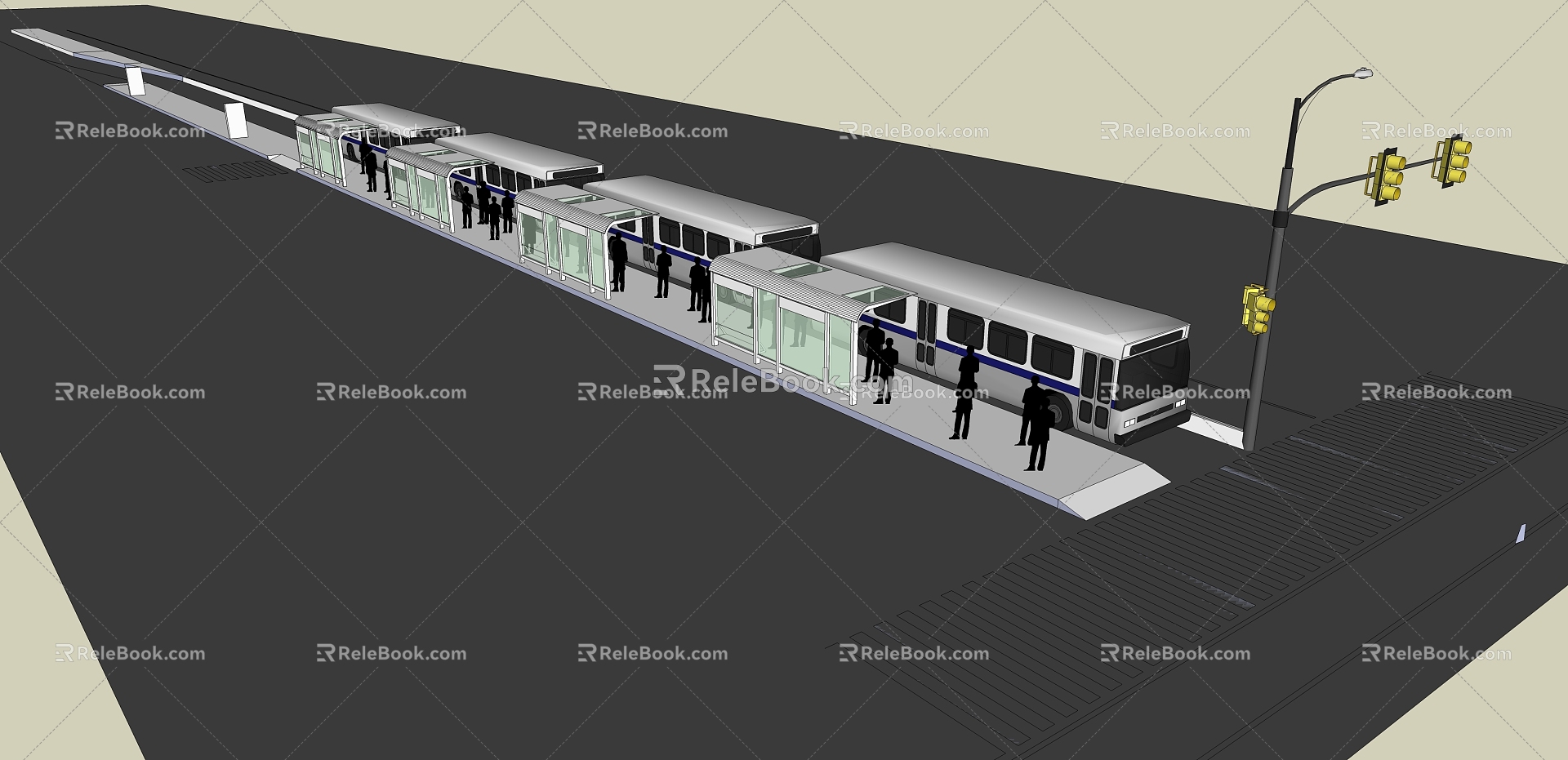 Public Space Station 3d model