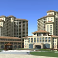Coastal High Rise Residential Complex with Beachfront Greenery Swimming Pools and Amenities