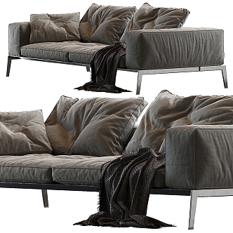 Lifesteel Flexform sofa fabric 3d model