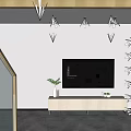 Modern Apartment Living Room With Gold Accents Wall White Sofa Marble Staircase And Gold Railing