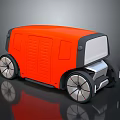 Orange Concept Car With Sleek Design Unique Wheels And Black Details