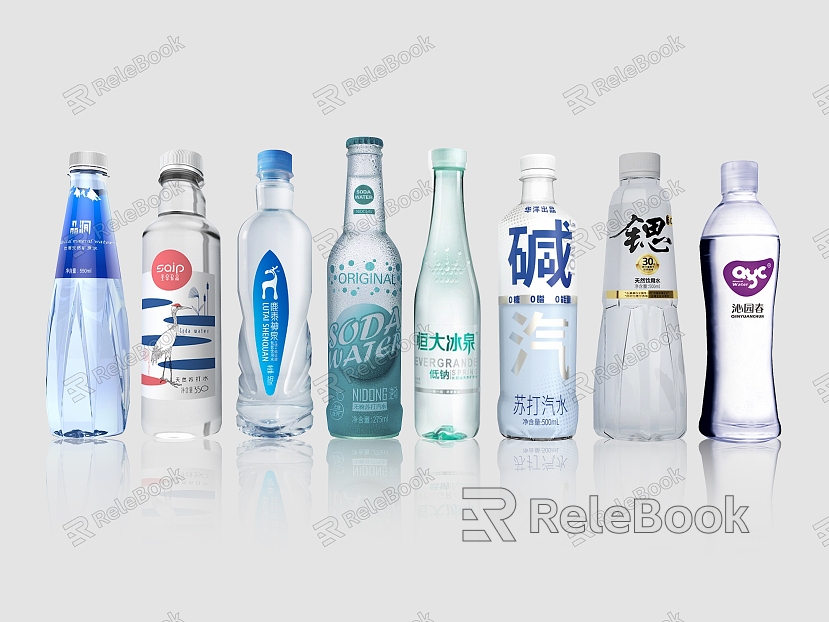 Mineral Water Drinking Water Pure Water Bottled Water Beverage Bottle Glass Bottle Plastic Bottle Soda Water Drink model