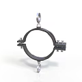 Industrial Metal Ring Clamp With Mounting Brackets And Hanging Hooks