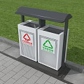 Trash bin Garbage classification Trash bin Public facilities 3d model
