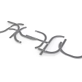 Black Metal Curved Components With Bent Shapes And Structural Parts