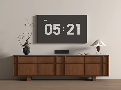 Quiet Ancient TV Cabinet Vase Ornaments 3d model