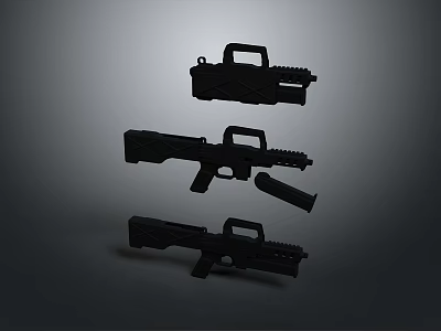 rifle semi-automatic rifle combat rifle battle rifle carbine war rifle attack rifle 3d model