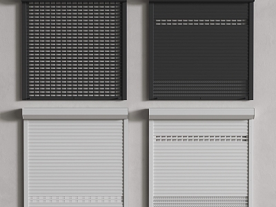 Rolling shutter door rolling gate open-mounted Ming style film door warehouse rolling shutter door garage rolling shutter door 3d model