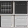 Rolling shutter door rolling gate open-mounted Ming style film door warehouse rolling shutter door garage rolling shutter door 3d model