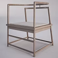 Modern Leisure Chair Featuring Curved Backrest Comfortable Seat And Metal Frame
