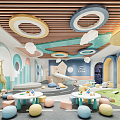 Modern Kindergarten Kindergarten Front Hall 3d model