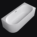 Sleek White Freestanding Bathtub With Modern Design And Smooth Surface Finish