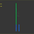 Blue Glowing Lightsaber Weapon With Two Metallic Hilts On Dark Background