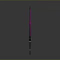 Glowing Futuristic Sword With Pink Illuminated Blade And Metallic Handle Design