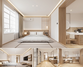 Japanese Hotel Rooms 3d model