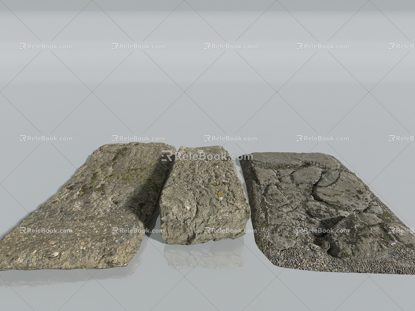 Ground Stone Ground Strip Stone Sand Damaged Ground Dirty Dirty Ground Natural 3d model