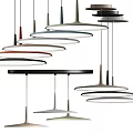 Modern Chandeliers Featuring Layered Multiple Colored Circular Shades And Hanging Design
