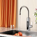 Kitchen Appliance Instant Hot Water Faucet With Digital Display Running Water Glass Cup And Flowers