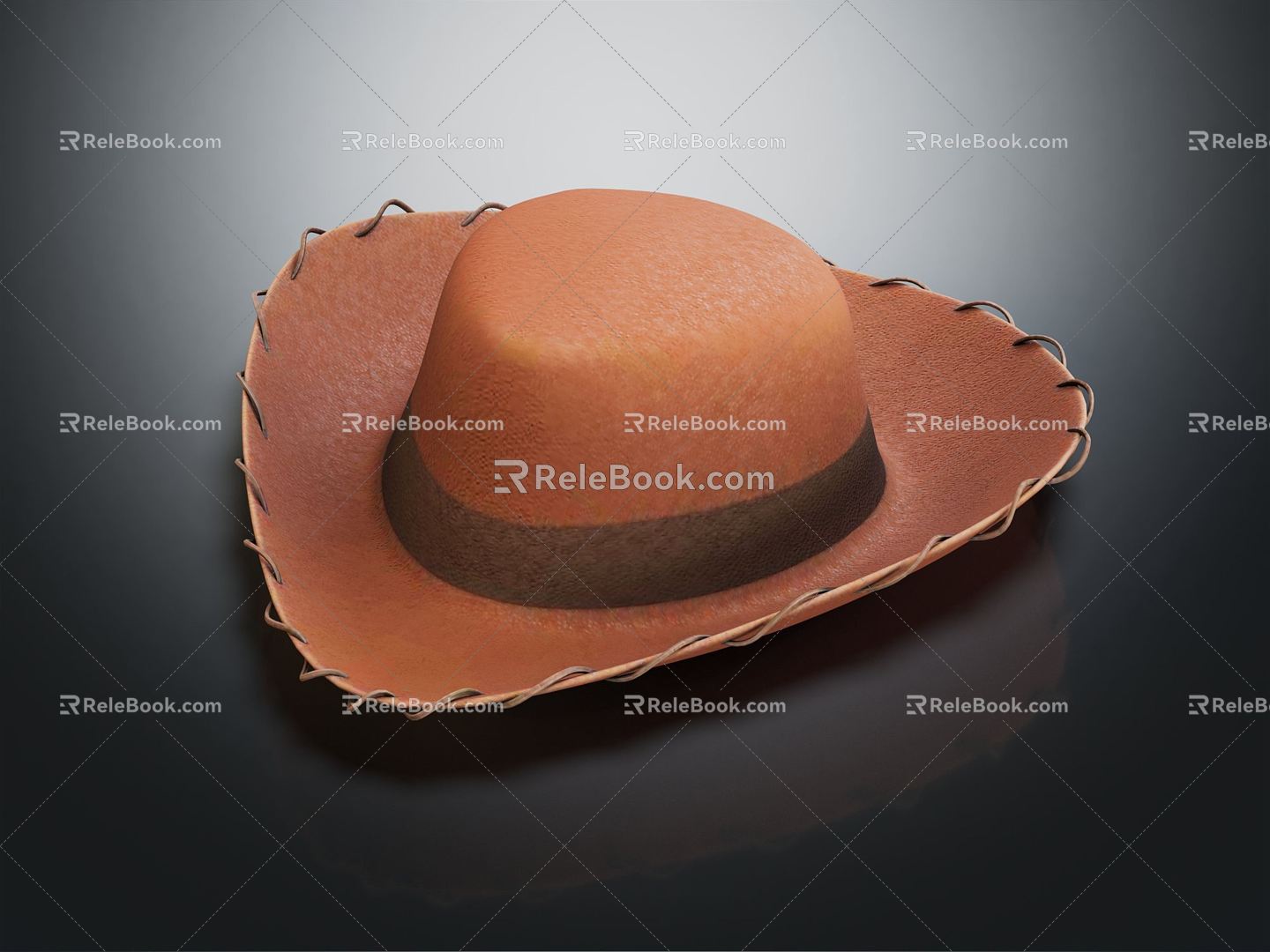 Modern Hat Cowboy Hat Fashion Cowboy Hat 3d model