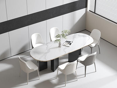 Dining table and chair 3d model